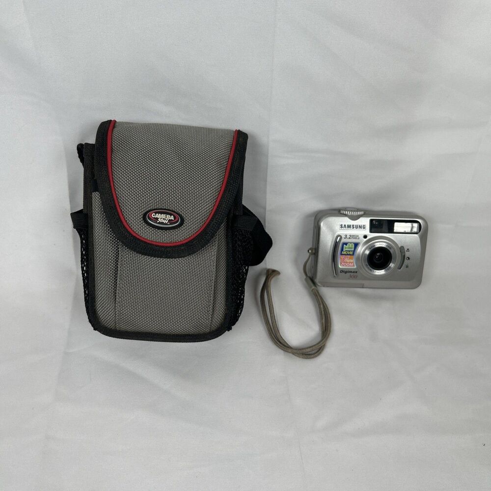 Samsung Digimax 300 Digital Camera 3.2mp 3x Zoom Grey W/ Wrist Strap